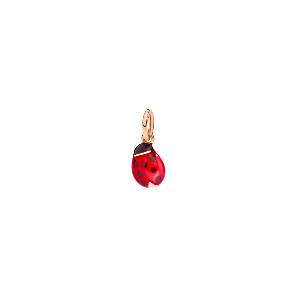 Pendentif Coccinelle Or Rose & Émail