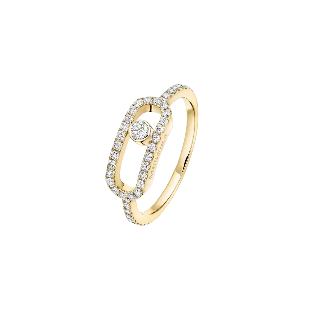 Bague Move Uno pavée, grand modèle