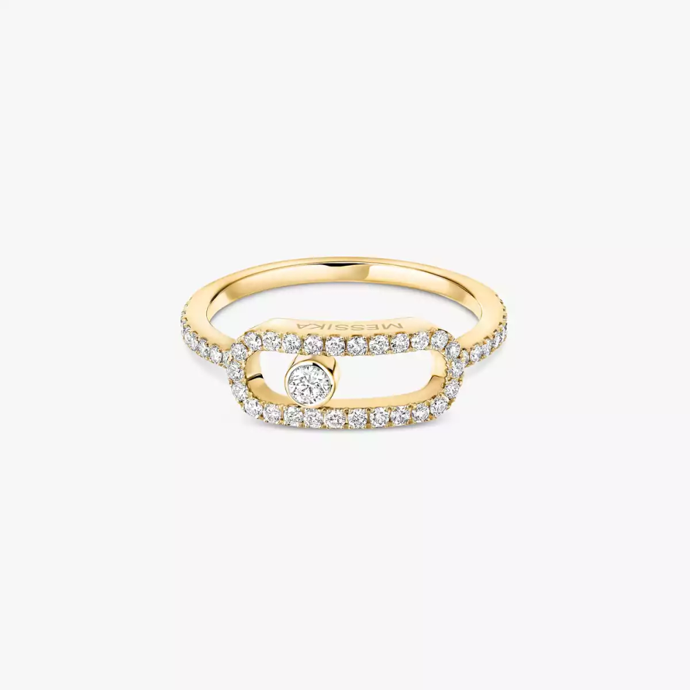 Bague Move Uno pavée, grand modèle