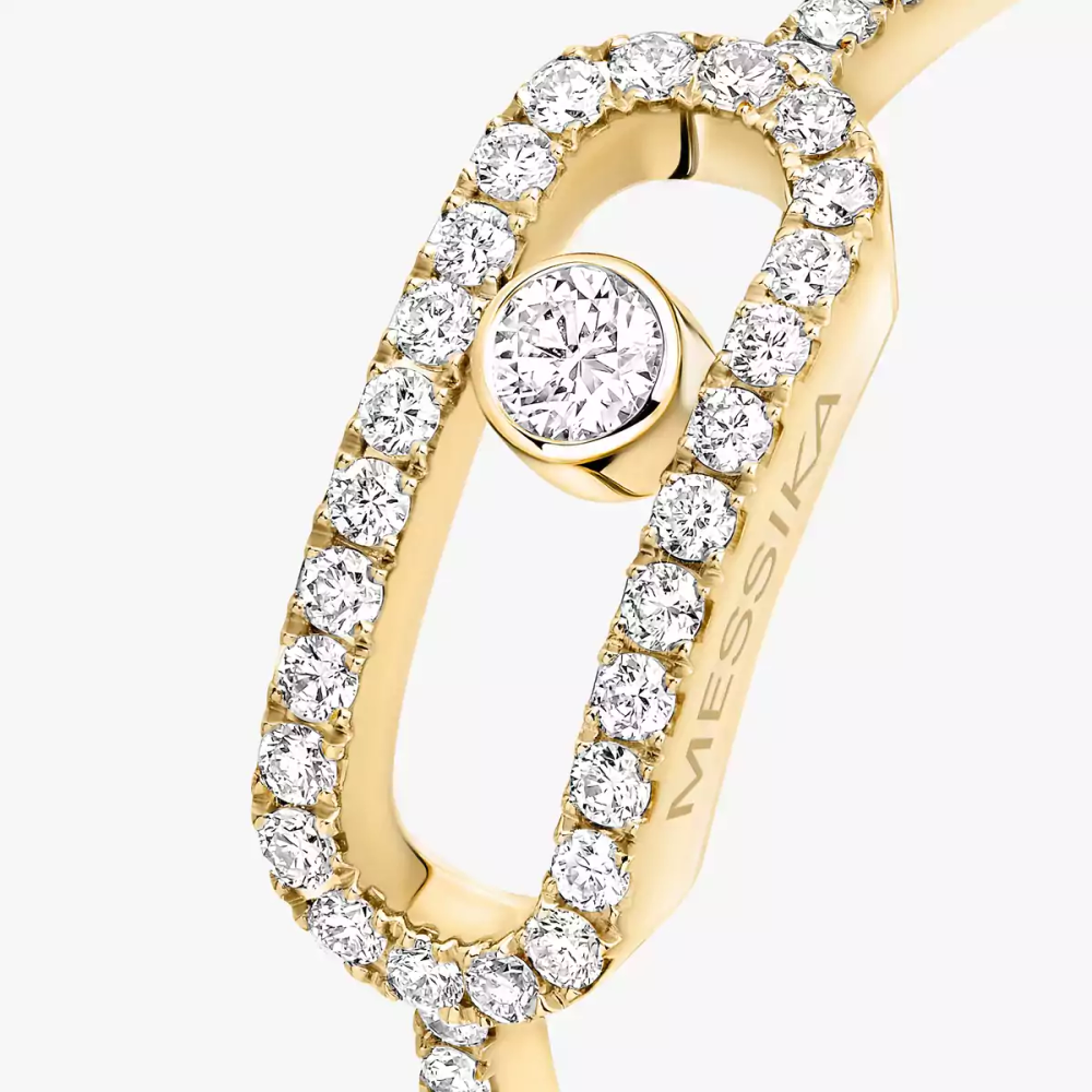 Bague Move Uno pavée, grand modèle