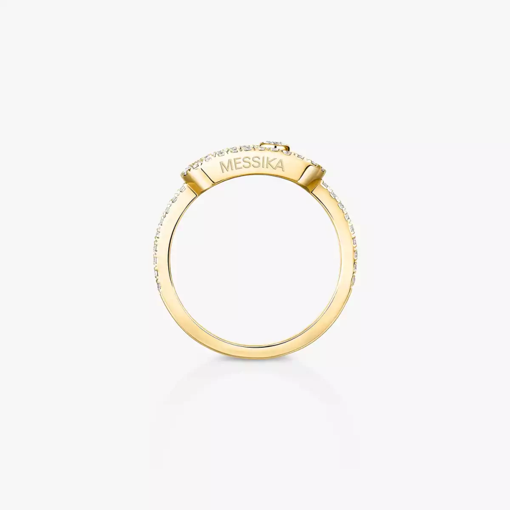 Bague Move Uno pavée, grand modèle
