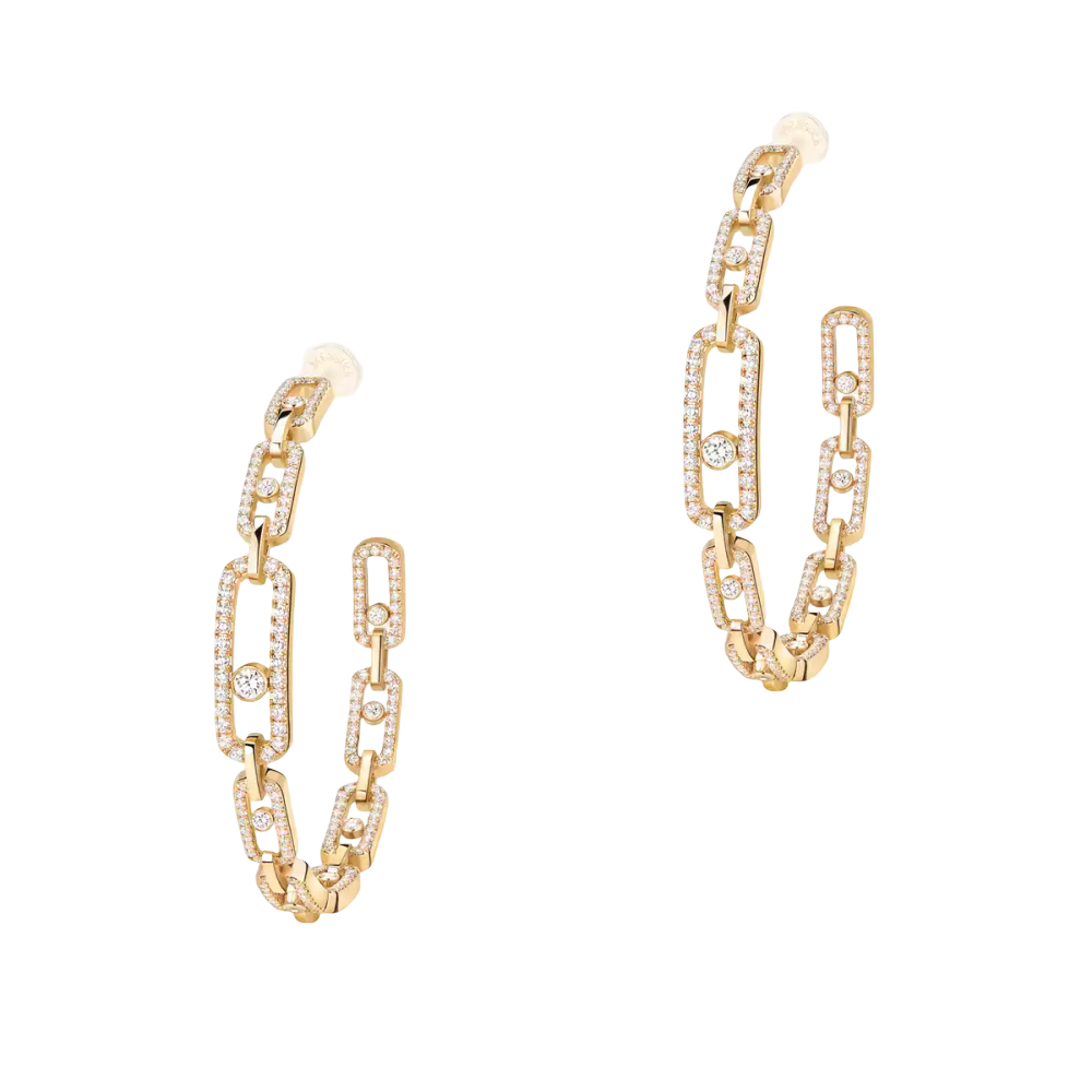 Boucles d'oreilles créoles Move Link, moyen modèle