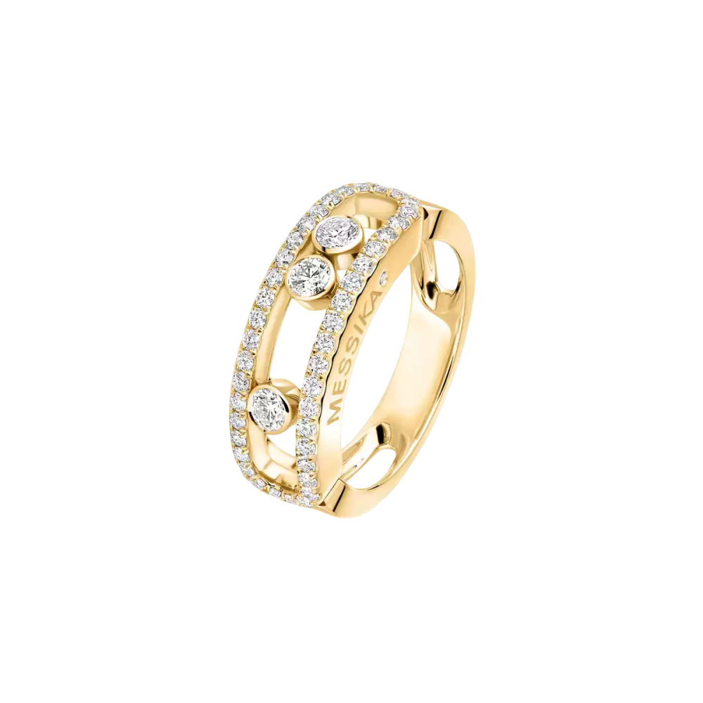 Bague Move Classique pavée, grand modèle