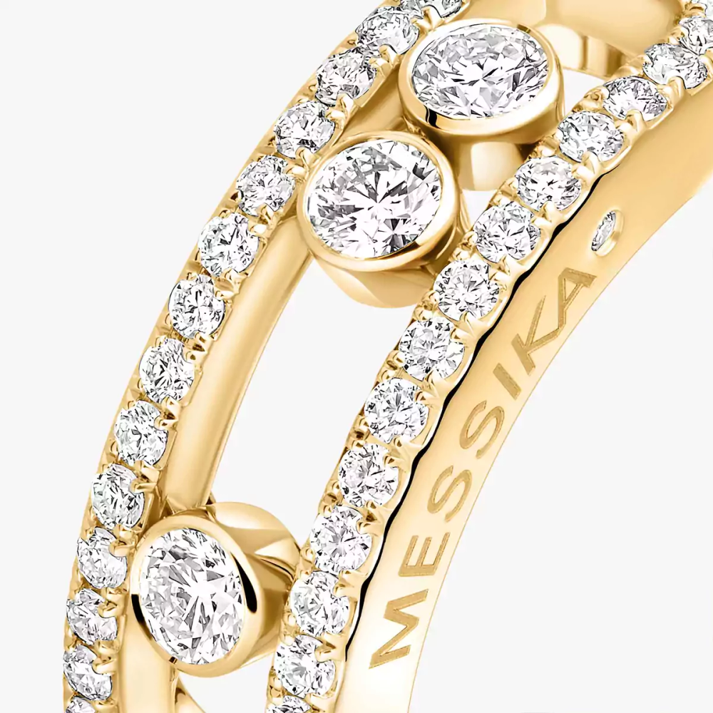Bague Move Classique pavée, grand modèle