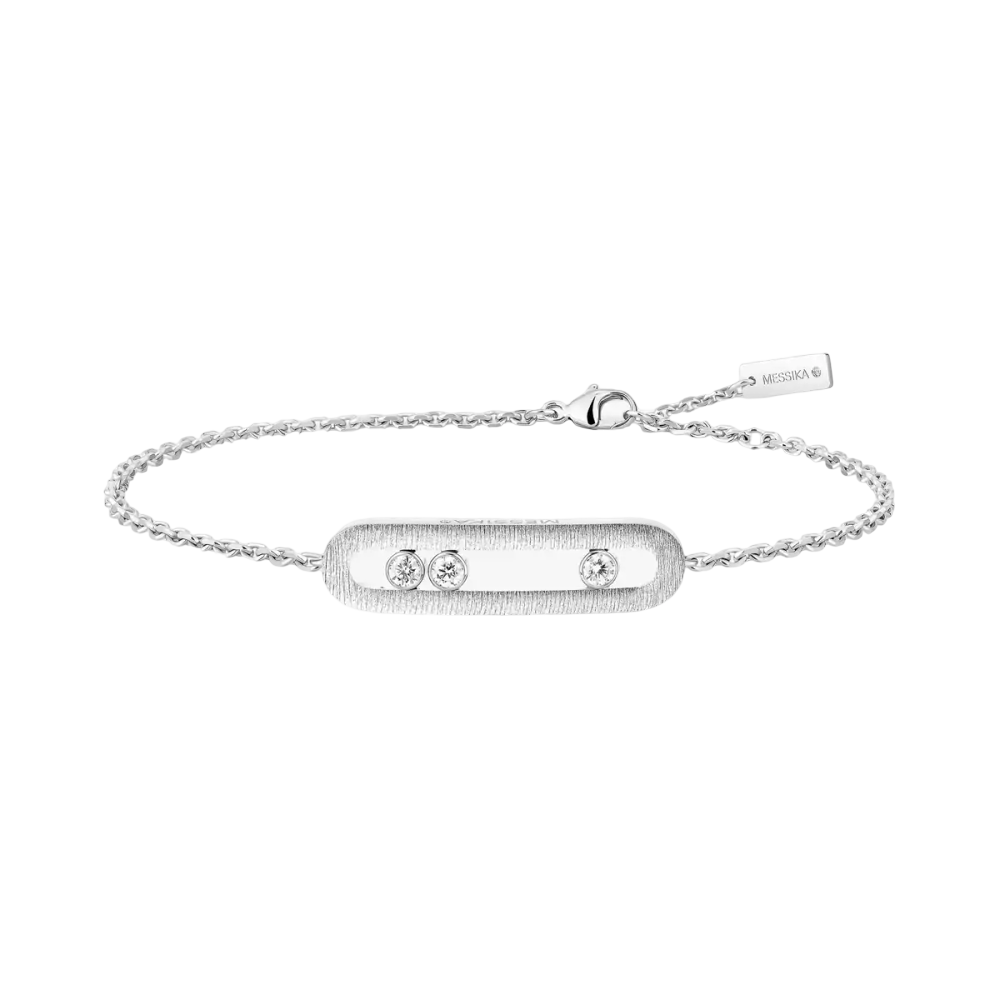 Bracelet Move Classique Ciselé Bracelet Or Blanc