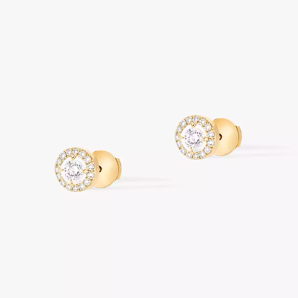 Boucles d'oreilles Joy taille brillant, petit modèle