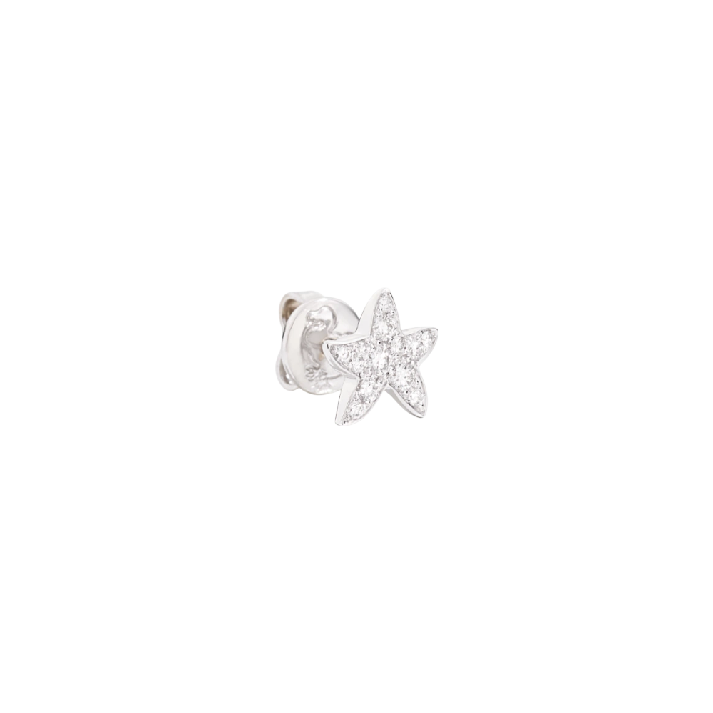 Boucle D'oreille Stellina Or Blanc & Diamants - Bijouterie Aurea｜Morges