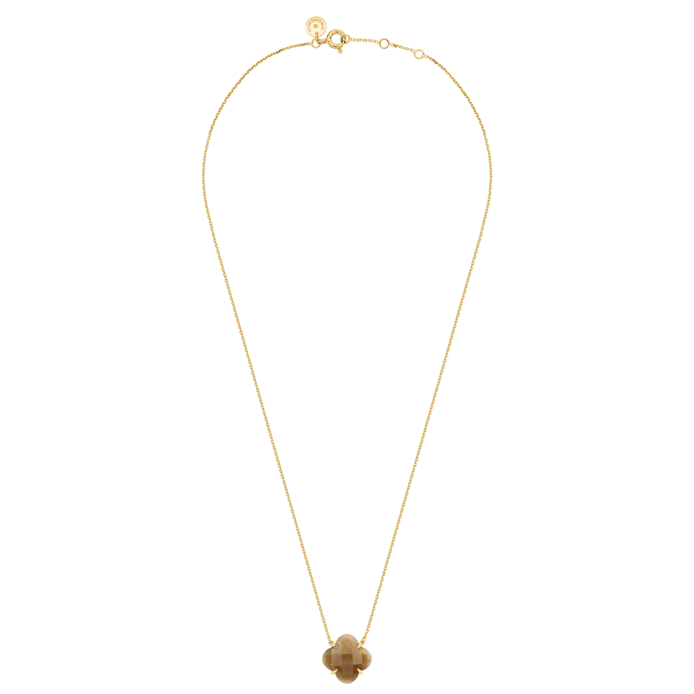 Collier, Pierre De Soleil, Or Jaune