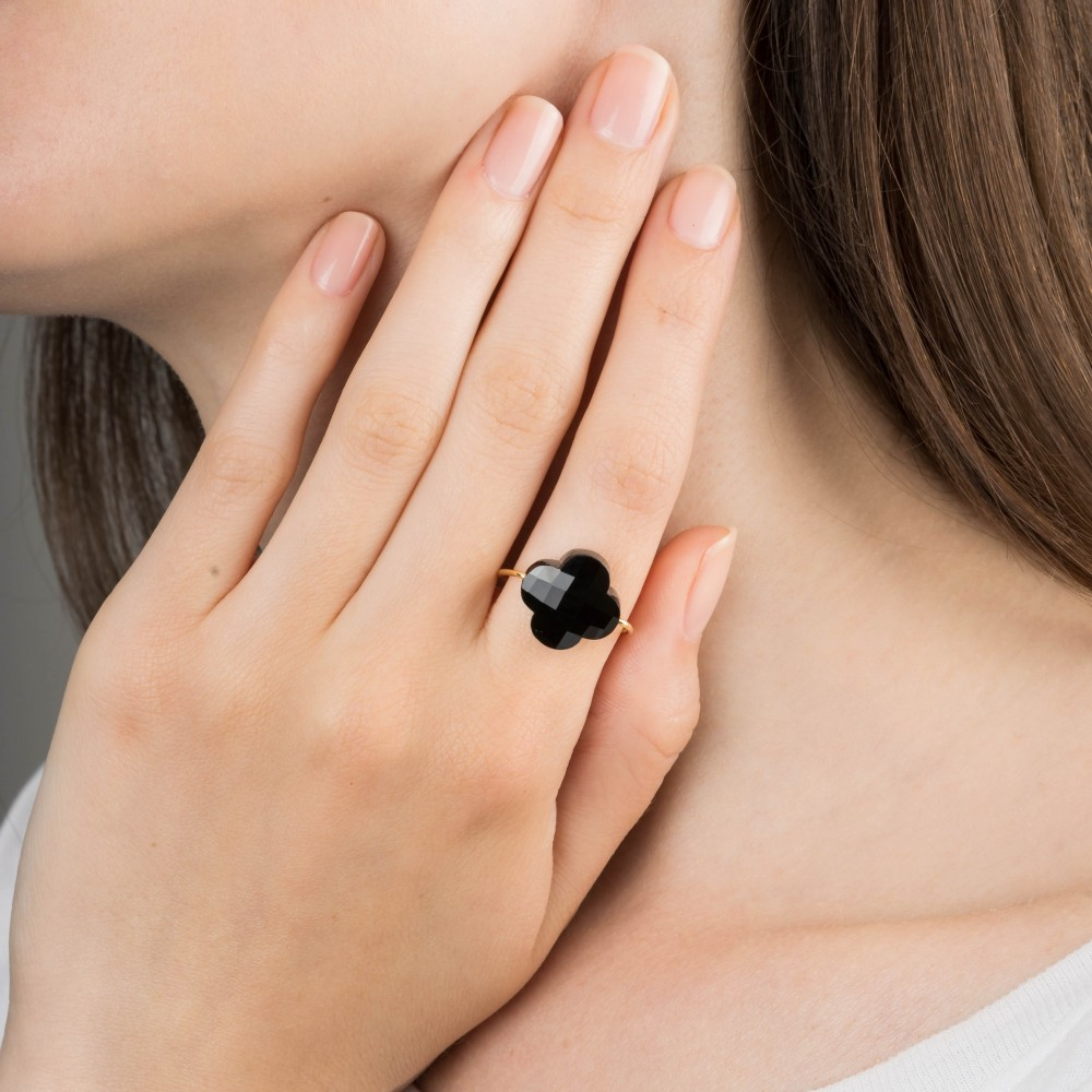 Bague, Onyx, Or Jaune