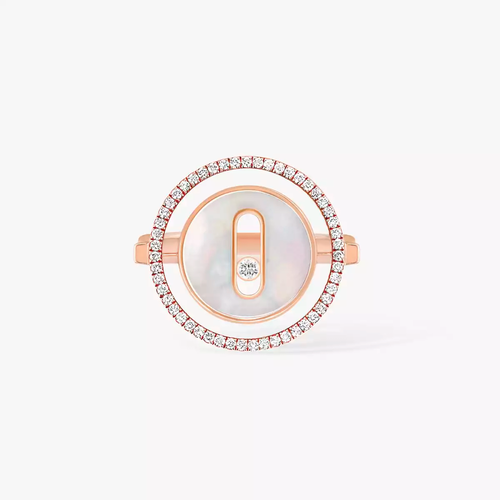 Bague nacre blanche Lucky Move PM