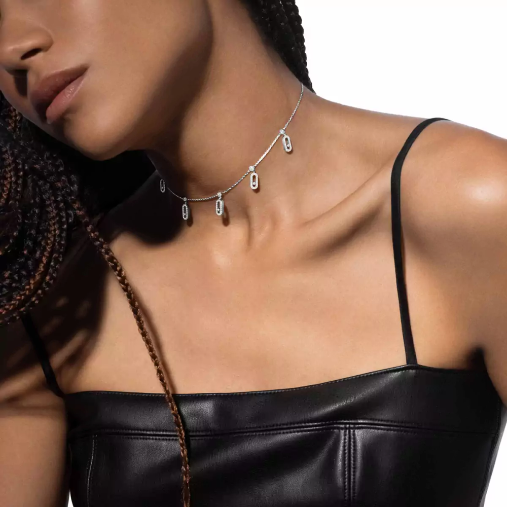 Collier choker Move Uno pavé
