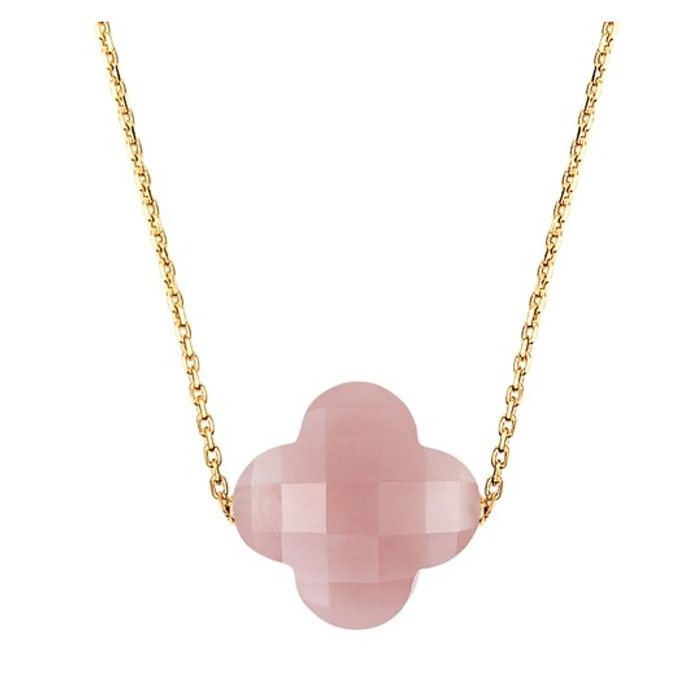 Collier, Quartz Guava, Or Jaune