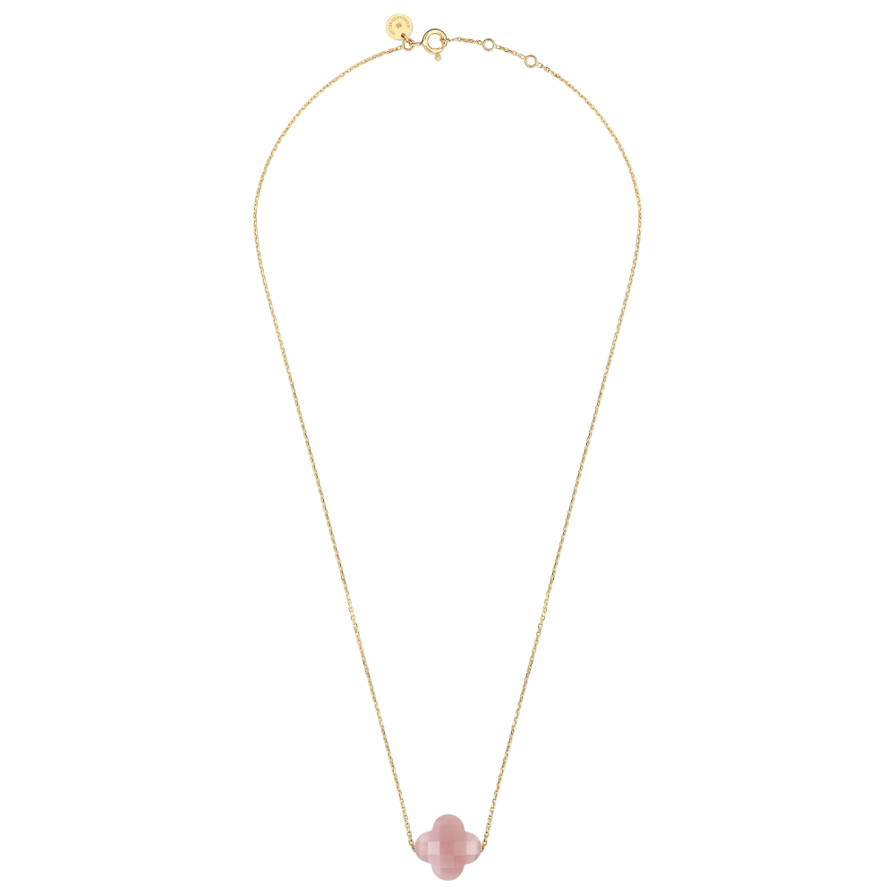 Collier, Quartz Guava, Or Jaune
