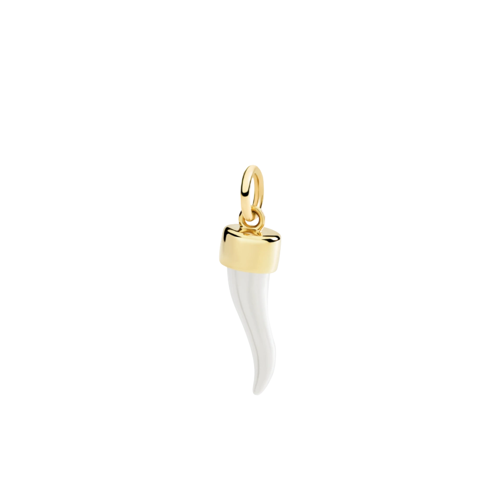 Pendentif Corne Or Jaune Et Argent